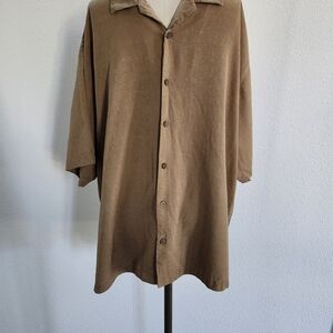 Tommy Bahama Tan Silk Shirt